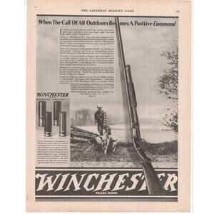 Winchester / Air-Way Magazine Advertisement 1929 Vintage Shotgun Vacuum System